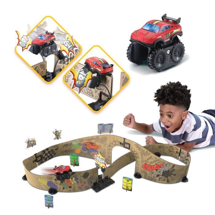 Circuit de course en carton VTECH CAR-BOARD RACERS - CIRCUIT MONSTER TRACKS pour enfant de 5 ans et plus