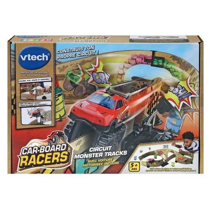 Circuit de course en carton VTECH CAR-BOARD RACERS - CIRCUIT MONSTER TRACKS pour enfant de 5 ans et plus