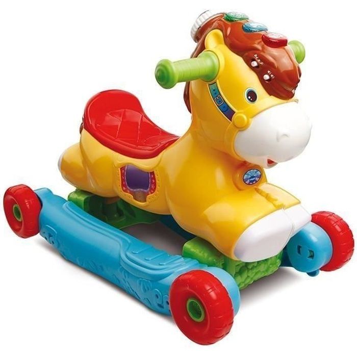 Porteur a Bascule P'tit Galop, Mon Poney Basculo 2en1 - VTECH BABY - Parlant et Lumineux - Multicolore