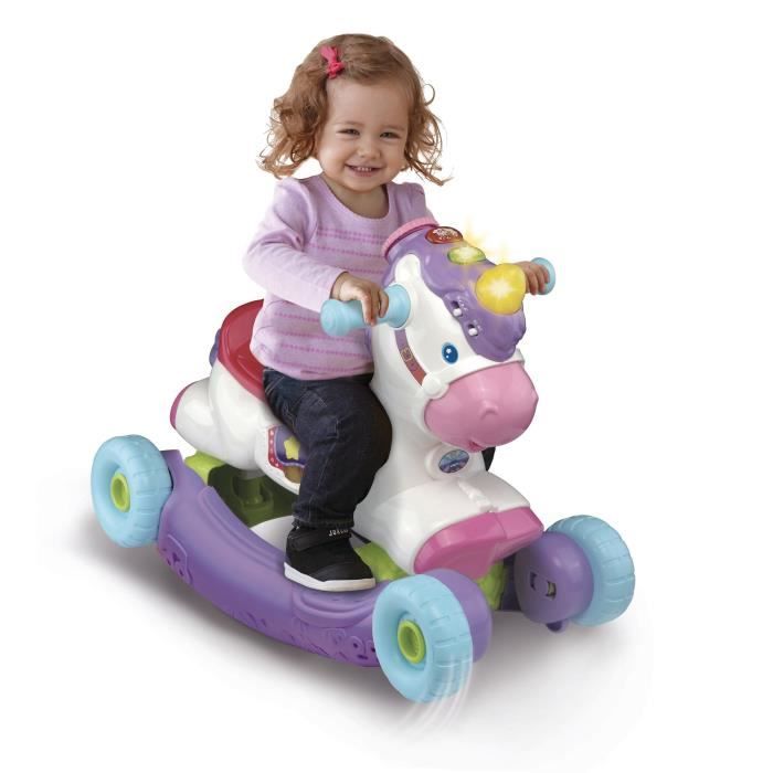 Porteur a Bascule - VTECH BABY - Cléo Ma Licorne Basculo 2en1 - Parlant et Lumineux - Rose