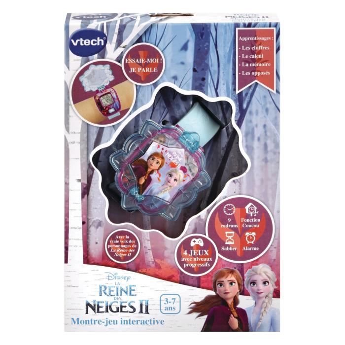 Montre-Jeu Interactive VTECH La Reine des Neiges 2 d'Elsa - Pour Enfant de 3 a 7 ans - Garantie 2 ans