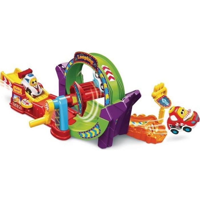 Circuit miniature - VTECH - Tut Tut Bolides - Tut Tut Looping + King - Jaune - 12 mois et plus