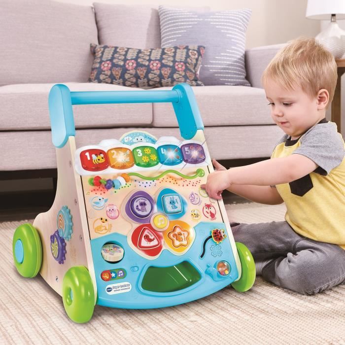 VTECH SUPER TROTTEUR NATURE INTERACTIF (JOUET AVEC PARTIE BOIS CERTIFIE FSC)