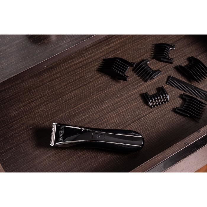 Tondeuse a cheveux - WAHL - 1911.0467 Lithium Pro LCD Clipper - 6 W - 100 min - 6 sabots - Noir