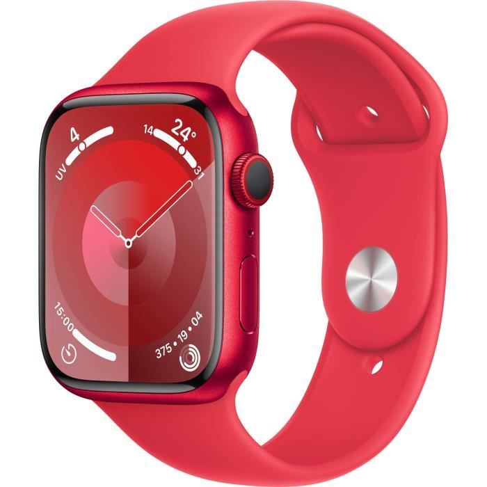 Apple Watch Series 9 GPS + Cellular - 45mm - Boîtier (PRODUCT)RED Aluminium - Bracelet (PRODUCT)RED Sport Band - M/L