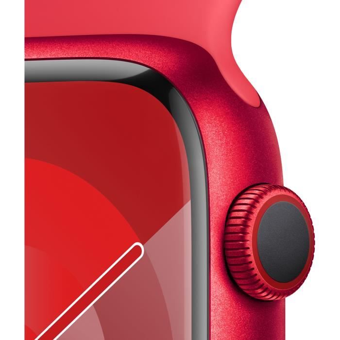 Apple Watch Series 9 GPS + Cellular - 45mm - Boîtier (PRODUCT)RED Aluminium - Bracelet (PRODUCT)RED Sport Band - M/L