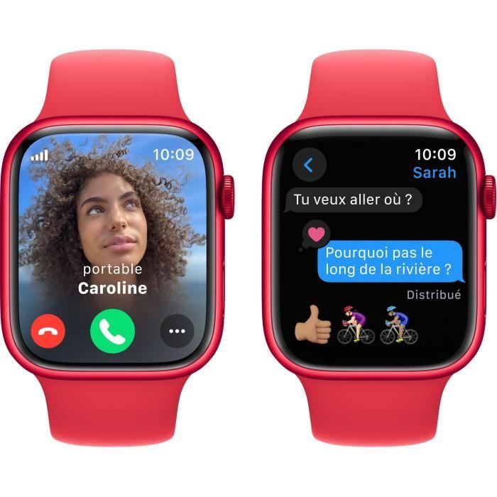 Apple Watch Series 9 GPS + Cellular - 45mm - Boîtier (PRODUCT)RED Aluminium - Bracelet (PRODUCT)RED Sport Band - M/L