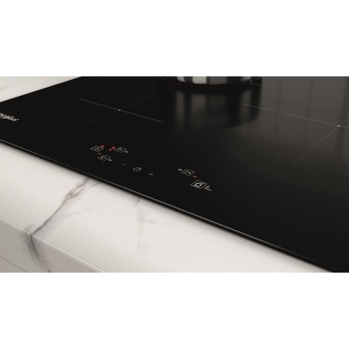 Table de cuisson a induction - WHIRLPOOL - WSQ1160NE - 3 feux - 60 cm - Noir