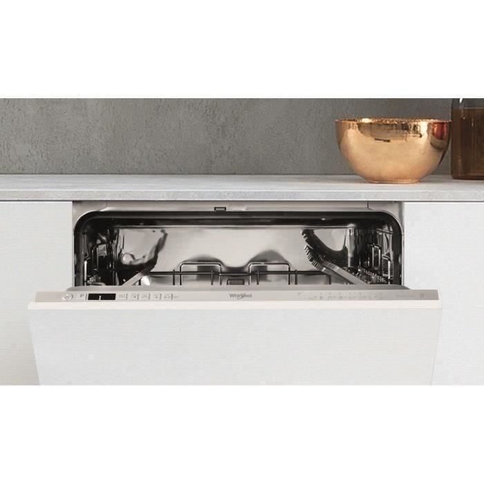 Lave-vaisselle tout intégrable WHIRLPOOL WIC3C34PE - 14 couverts - Induction - L60cm - 44dB