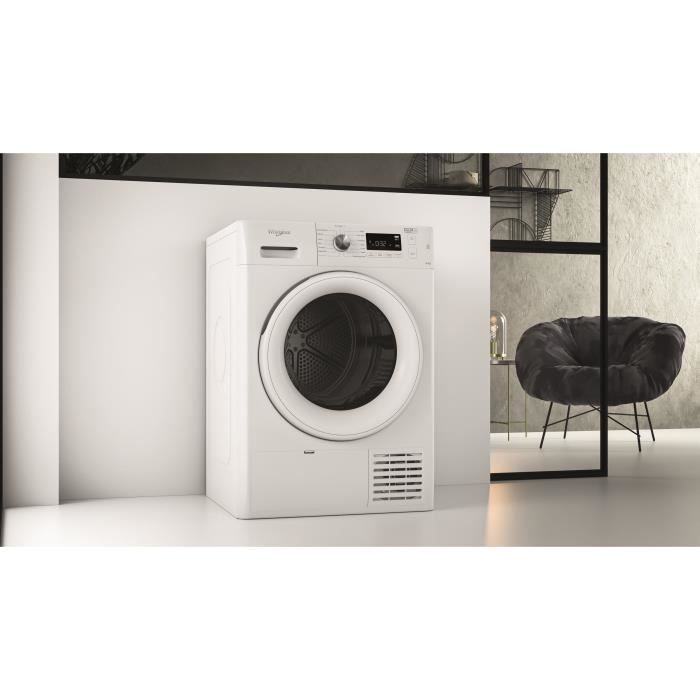 Seche-linge a condensation WHIRLPOOL FFTCM118XBFR - 8kg - L60cm - Classe B - Blanc