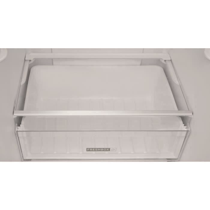 Réfrigérateur congélateur bas WHIRLPOOL W5911EOX - 372L (261 + 111) - Froid statique - L 59,5 x H 201,1 cm - Inox