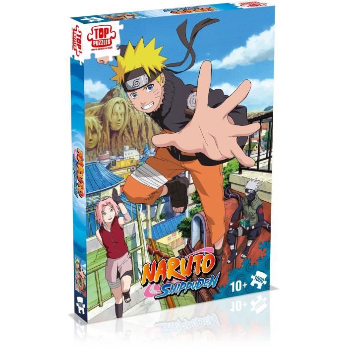 Puzzle Naruto Shippuden Retour a Konoha 1000 pieces - Winning Moves - Dessins animés et BD - Adulte - Bleu