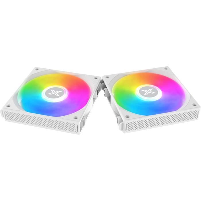 XIGMATEK - Starlink Arctic (Blanc) (Pack de 3) - Ventilateurs 3x120mm A-RGB pour boitier PC