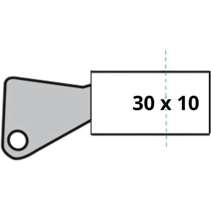 Demi-Cylindre de Serrure - YALE - YC500+ - 30x10 mm - 5 Goupilles - 3 Clés - Nickelé