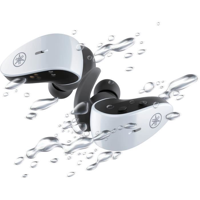 Écouteurs Sport Bluetooth Truly Wireless avec Confort d'écoute - YAMAHA - TW-ES5AWH - Blanc