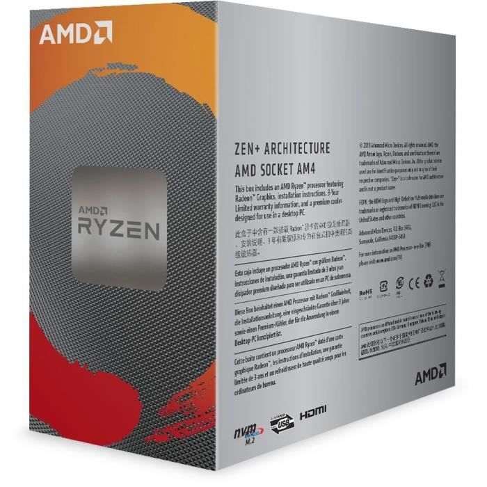 AMD Processeur Ryzen 3 3200G Wraith Stealth cooler