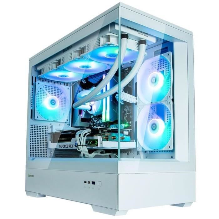 Boitier PC sans alimentation - ZALMAN P30 (Blanc) - Mini tour - Micro-ATX - 3x120mm LED A-RGB