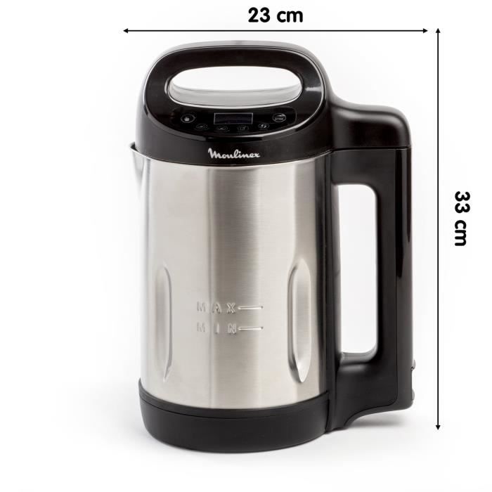 MOULINEX Blender chauffant  MY DAILY SOUP, Robot cuiseur 3 programmes velouté, milkshake, 1,2 L, YY4301FG