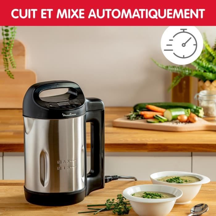 MOULINEX Blender chauffant  MY DAILY SOUP, Robot cuiseur 3 programmes velouté, milkshake, 1,2 L, YY4301FG