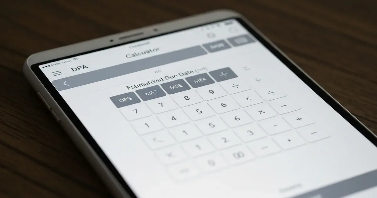 Calculatrice de date prévue d'accouchement (DPA)