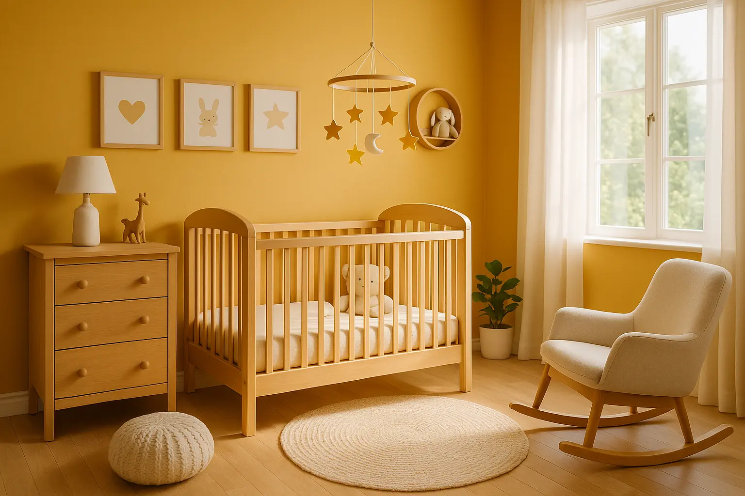 Créer une chambre de bébé sécurisée et éveillante