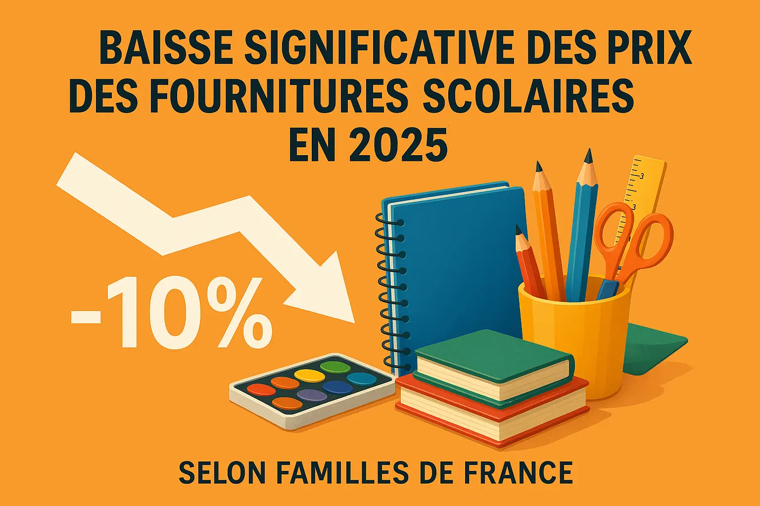 Fournitures scolaires 2025 : en baisse selon les Familles