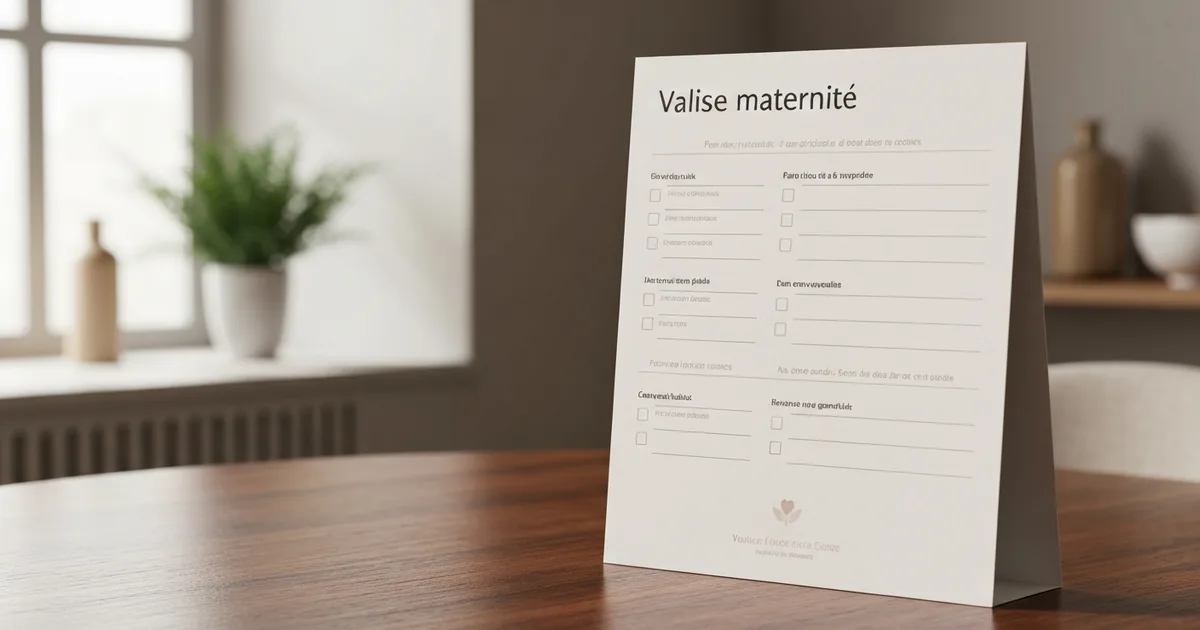 Valise maternité check list : tout pour un départ zen